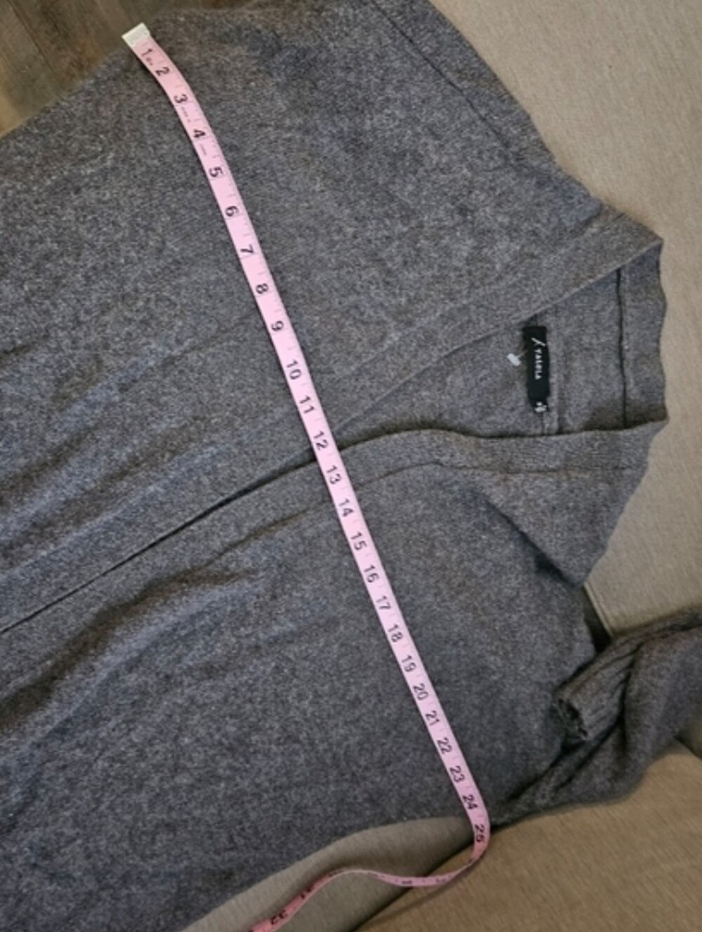 Aritzia Talula Charcoal Gray Open Front Cardigan Long Line Angora Cashmere Blend - Picture 13 of 13
